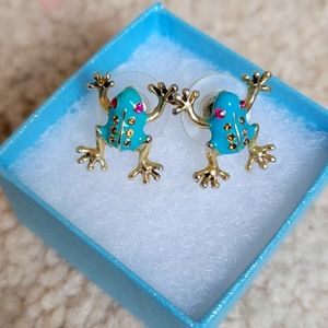 Betsey Johnson Tree Frog Earrings